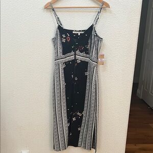 RACHEL Rachel Roy Black and White Floral Dress